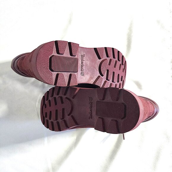 Timberland burgundy waterproof suede boots - Picture 8 of 11